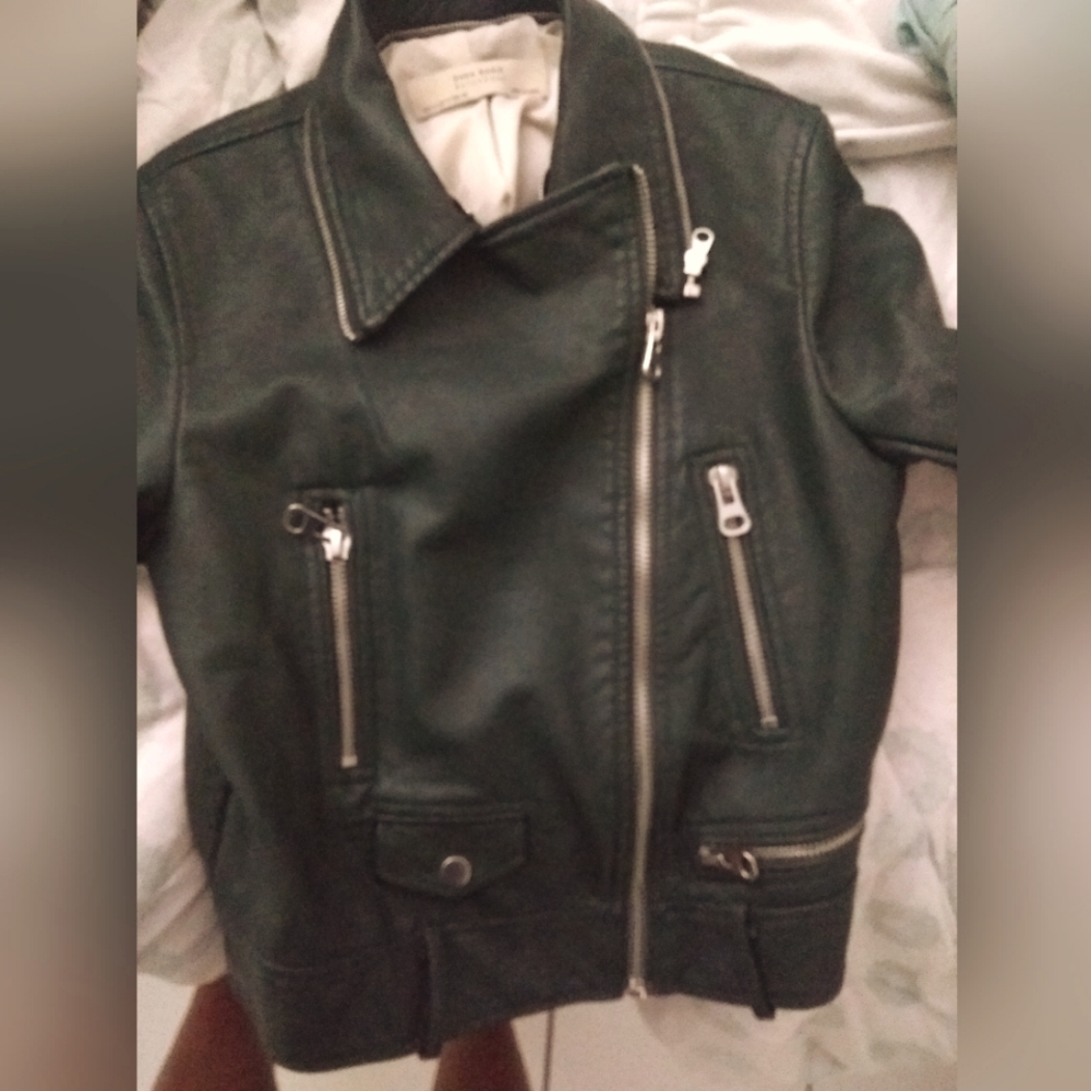 Zara leather biker jacket